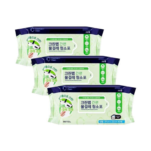 크린랩  간편 물걸레 청소포 대형 40매