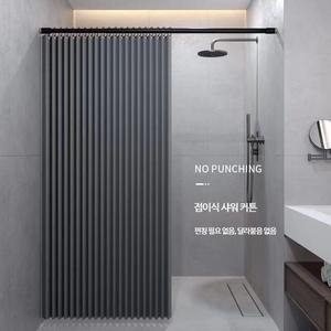 러브트리스  린넨 방수 자바라 샤워커튼