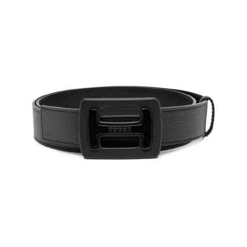 호간 호건 로고 장식 가죽 벨트 KFWC00Q0100QVD T