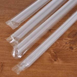 투고팩  투명 사선 빨대 25cm