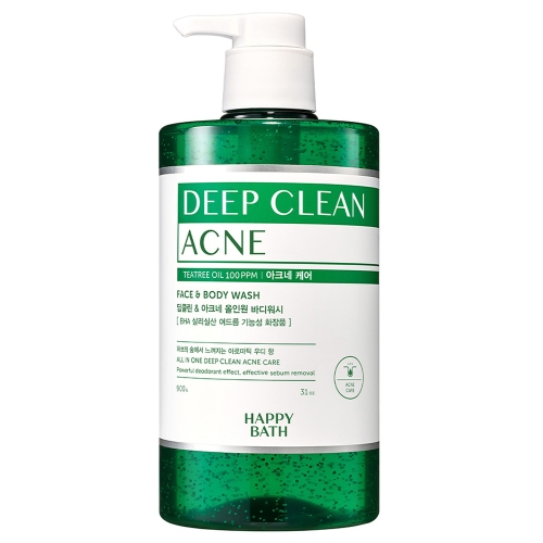 해피바스 딥클린 아크네 올인원 바디워시 티트리 아크네케어 우디향 900g