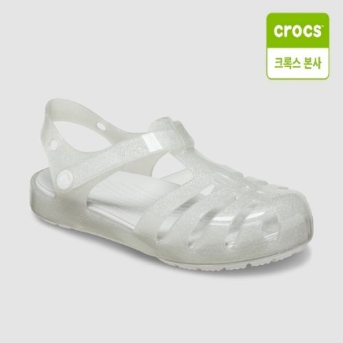크록스키즈 이자벨라 샌들 글리터 토들러 실버 (208444-0IC)