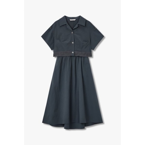 이지 셔츠 레이어드 원피스 71F4237203173