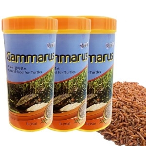 세화사료 핑퐁 K PET 감마루스 1000ml 3개/거북이/파충류 사료/ 감마루스/건조새우/거북이먹이/파충류먹이/거북이사료