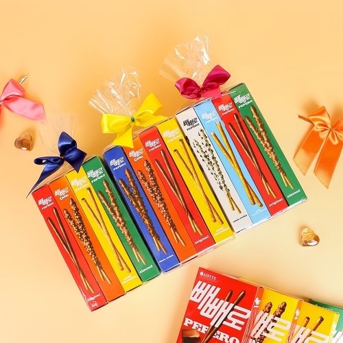 롯데제과  빼빼로데이 수제포장 4갑 선물세트