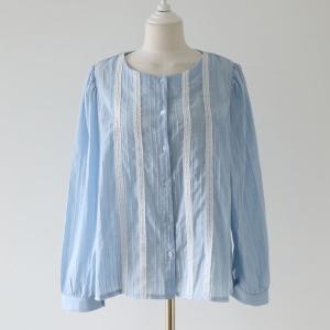 아이우먼 라인레이스셔링블라우스 WBQ836M403 빅사이즈