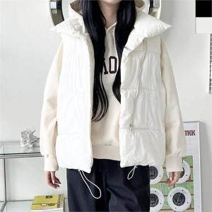 오노마 ONM 여성 하이넥 패딩조끼 1P 오버핏 밑단 조임끈 아우터 S9283868