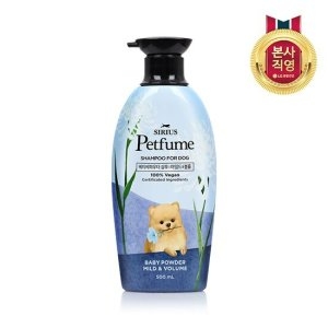 LG생활건강 시리우스 펫퓸 강아지 베이비파우더 샴푸 500ml