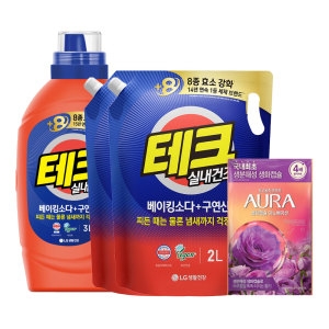 테크 실내건조 베이킹소다+구연산 일반용 3L + 리필 2L