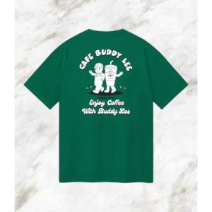 LEE 카페 버디리 그래픽 티셔츠 그린 LE2402ST15GN 1130222