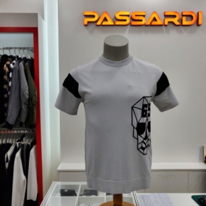 파사디  남성 앞판 스컬 인타샤 반팔티셔츠GR_Q23MKP261X