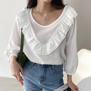 아이우먼 러블리프릴루즈블라우스 IRP461M404 빅사이즈