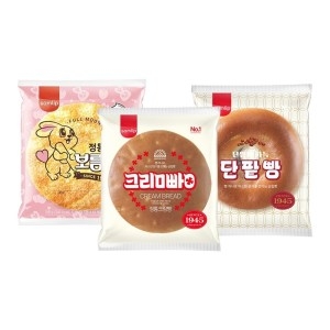삼립  삼총사빵 3종 각 4봉씩 총 12봉 정통크림빵/정통단팥빵/정통보름달