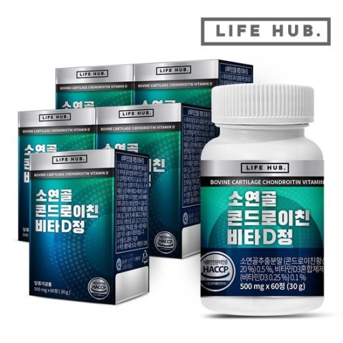 에프앤디 라이프허브 소연골 콘드로이친 비타D정 500mg 60정