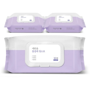 씨앤씨 데일리워터 세균닦는 에탄올이 들어간 물걸레 청소포 특대형 3팩/팩당30매