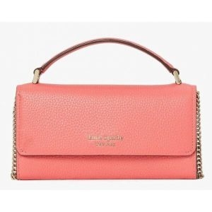 케이트스페이드 1014827 Roulette 탑 핸들 Peach 가죽 숄더백 크로스백 가방 체인 PWR00383