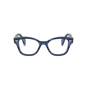 레이밴 Ray-Ban Rx0880 사각 처방 안경 프레임 스트라이프 블루/데모 렌즈-140