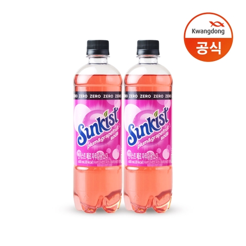 썬키스트 제로 자두자몽 소다 600ml