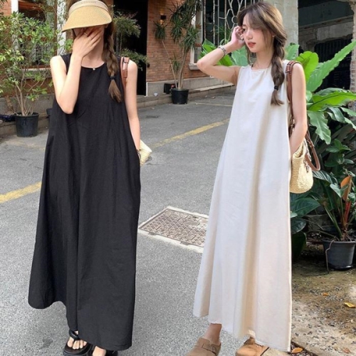 오노마 ONM 여성 여름 데일리룩 A라인 뒷트임 포인트 롱 원피스 14392262