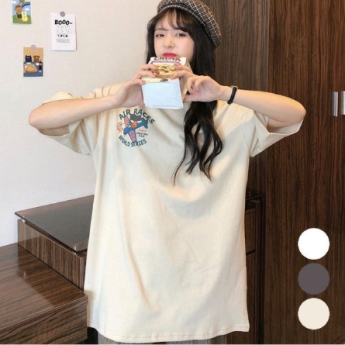 오노마 ONM 여성 여름 편한 데일리 오버핏 프린팅 반팔티셔츠 14392295