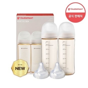 더블하트 모유실감 3세대 PPSU 하루그레이 330ml (노꼭지)