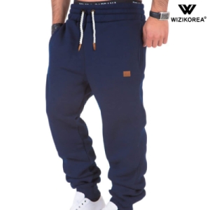 위즈아이 남성 밴딩 루즈핏 트레이닝 바지 봄 가을 츄리닝 하의 팬츠 WI185PN
