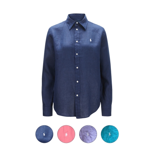 폴로랄프로렌 여성 릴렉스핏 린넨 긴팔 셔츠 211867454