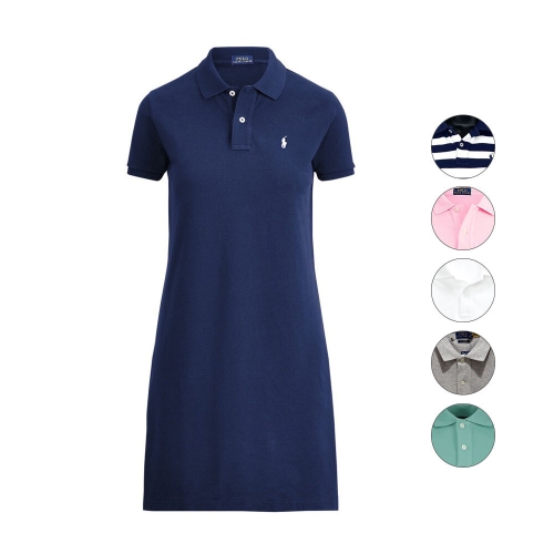 폴로랄프로렌 폴로 여성 미니 반팔 카라 원피스 211570229