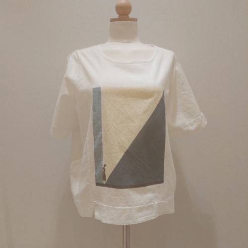 러브앤쇼 린넨 네모 블라우스_A MCEEGBL02