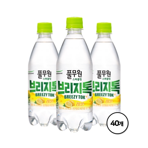 풀무원샘물 브리지톡 레몬 탄산수 500ml