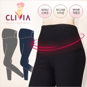 크리비아 면 스판 9부 레깅스