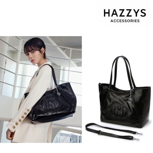 헤지스 블랙 로고배색 숄더백_HIBA4E528BK