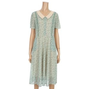 GGPX 진주 카라 플라워 쉬폰 원피스 GO4OP006F