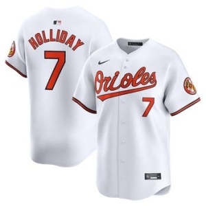 나이키 1048025 MLB Jackson Holliday 볼티모어 오리올스 홈 Limited 플레이어 저지 화이
