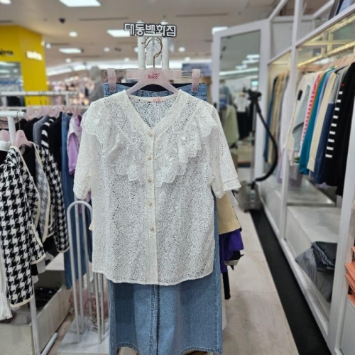 SOOS 레이스블라우스 S242NBL552/핑크,화이트