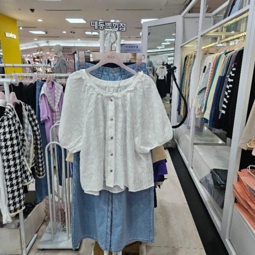 SOOS 퍼프소매블라우스 S242NBL505/아이보리