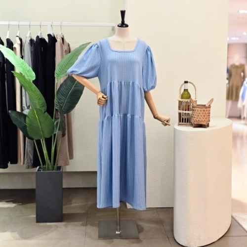 포커스 캉캉 루즈핏 스퀘어넥 롱원피스 FM4D9OP5826