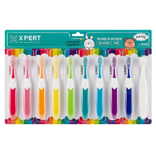 크리오  엑스퍼트 불소 초극세모 어린이칫솔 3단계
