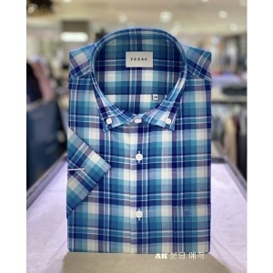 예작 셔츠 남성 반팔 일반핏 멀티 체크 YJ4MBA282