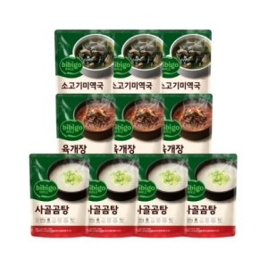 CJ제일제당  비비고 베스트 국물요리세트 육개장x3+미역국x3+사골곰탕x4