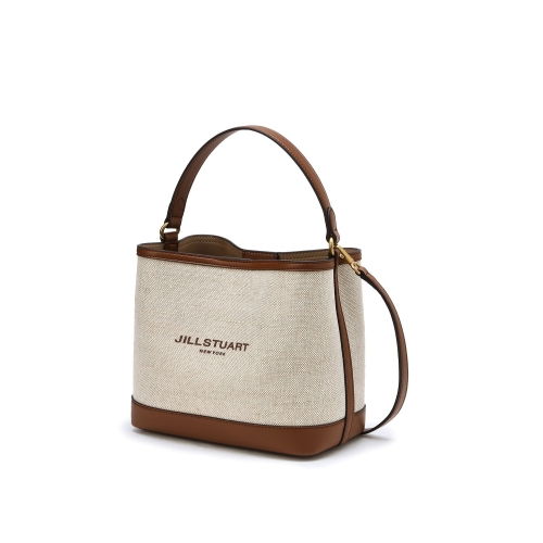 질스튜어트 핸드백 뉴페이퍼 아이보리 캔버스 버킷백 MJABA4E649