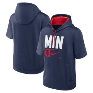 나이키 1045559 MLB 미네소타 트윈스 Tri Code Lockup Short Sleeve Hoodie Navy