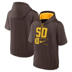 나이키 1045528 MLB 샌디에이고 파드리스 Tri Code Lockup Short Sleeve Hoodie Brown