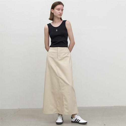 나인 SK-4919 ESSENTIAL COTTON DENIM LONG SKIRT