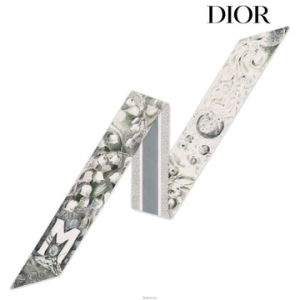 크리스찬디올 미차 트윌리 스카프 ABC M Muguet Merveille 35ABC106M600