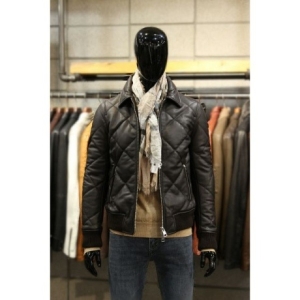 빠니깔레 이태리 슬림핏 양가죽퀼팅보머 f-iljp50dbr