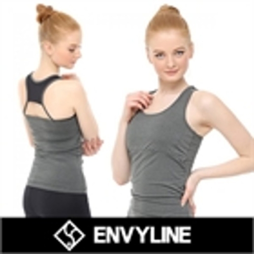 엔비라인  스트라이프 백포인트 요가탑 (N-3T213)