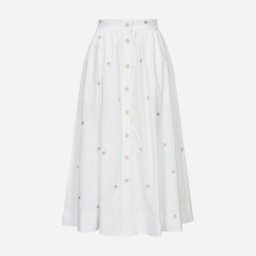 써스데이아일랜드 여성 플라워 자수 플레어 스커트 T242MSK131W