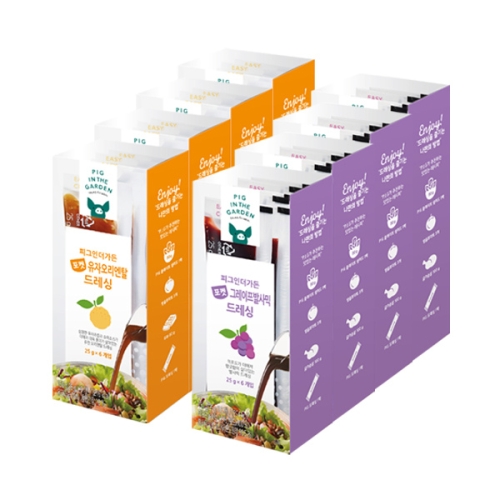 피그인더가든 포션드레싱 유자오리엔탈/그레이프발사믹 4입