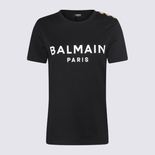 발망 숄더버튼 로고 반팔 티셔츠 BF1EF005 BB02 EAB